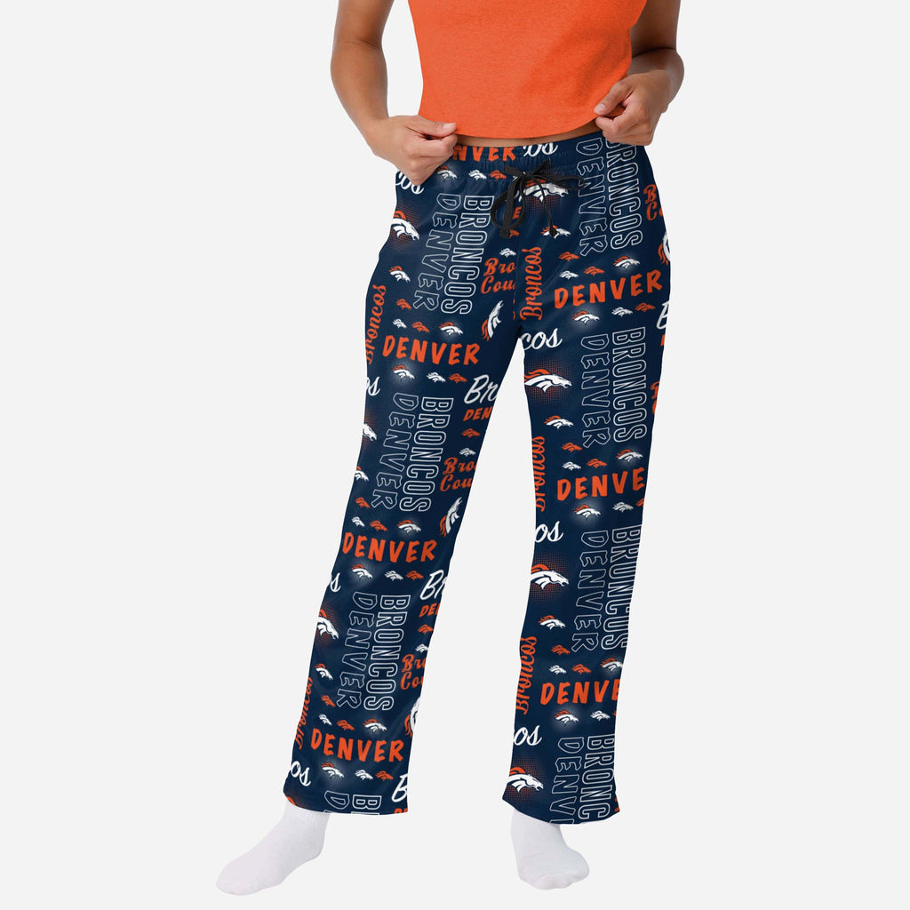 Denver Broncos Womens Mini Print Lounge Pants FOCO S - FOCO.com