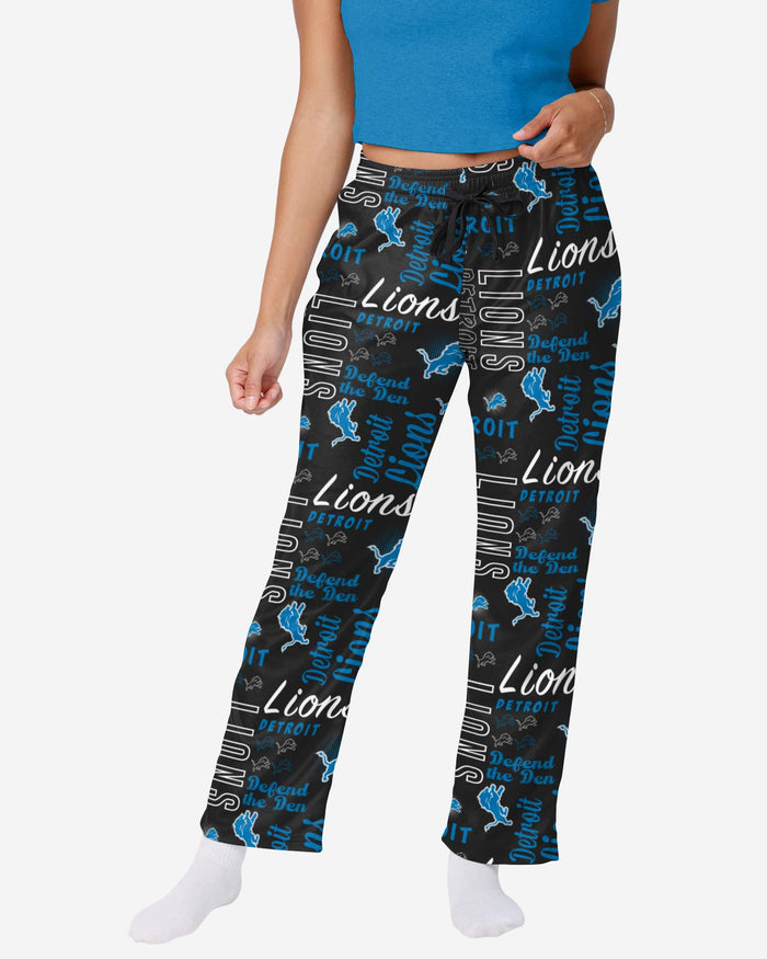 Detroit Lions Womens Mini Print Lounge Pants FOCO S - FOCO.com