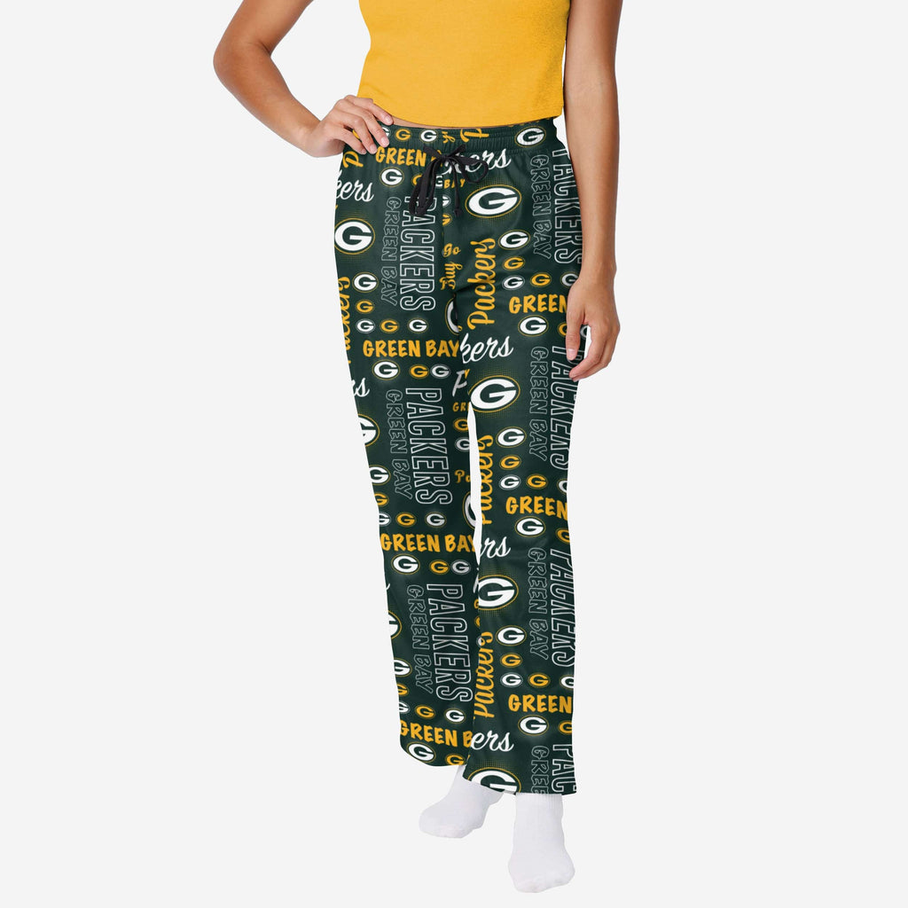 Green Bay Packers Womens Mini Print Lounge Pants FOCO S - FOCO.com