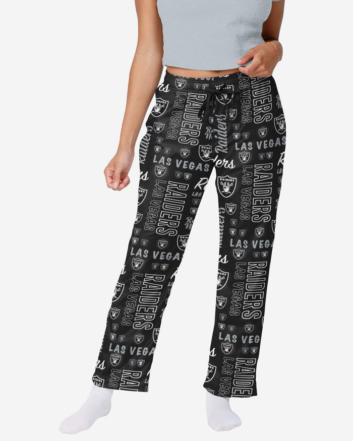 Las Vegas Raiders Womens Mini Print Lounge Pants FOCO S - FOCO.com