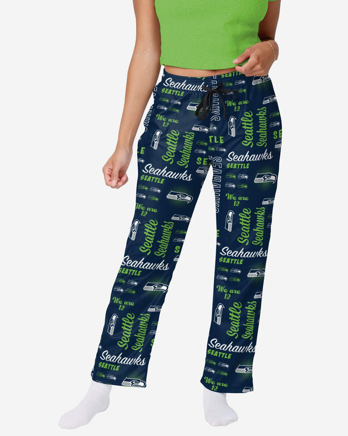 Seattle Seahawks Womens Mini Print Lounge Pants FOCO S - FOCO.com