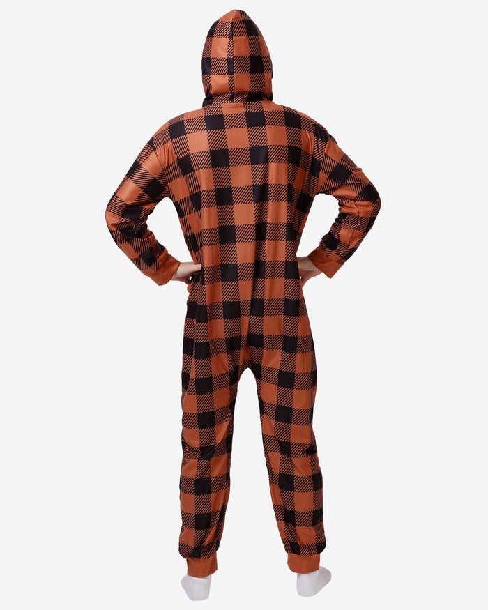 Texas Longhorns Plaid One Piece Pajamas FOCO - FOCO.com