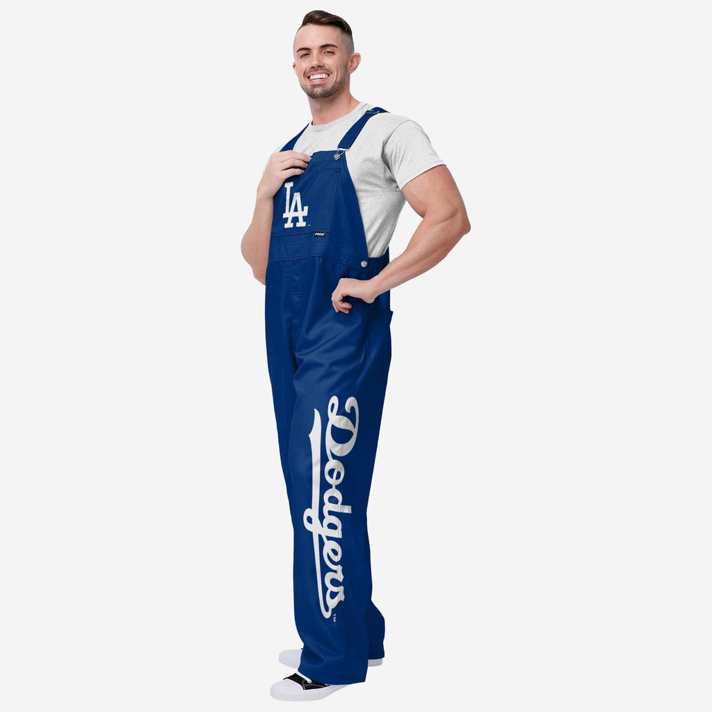 Los Angeles Dodgers Mens Big Logo Bib Overalls FOCO S - FOCO.com