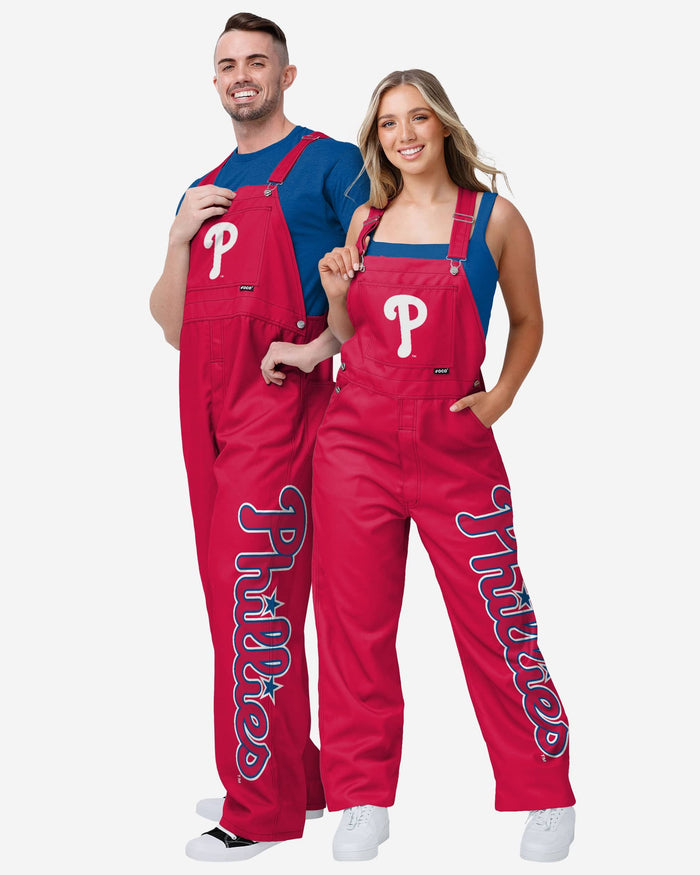 Philadelphia Phillies Mens Big Logo Bib Overalls FOCO - FOCO.com