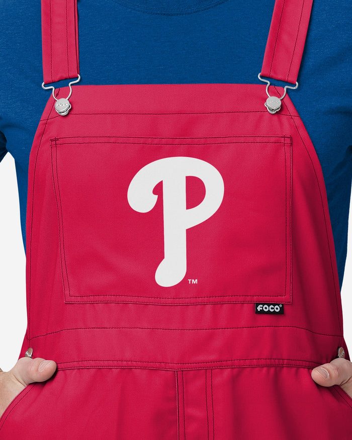 Philadelphia Phillies Mens Big Logo Bib Overalls FOCO - FOCO.com
