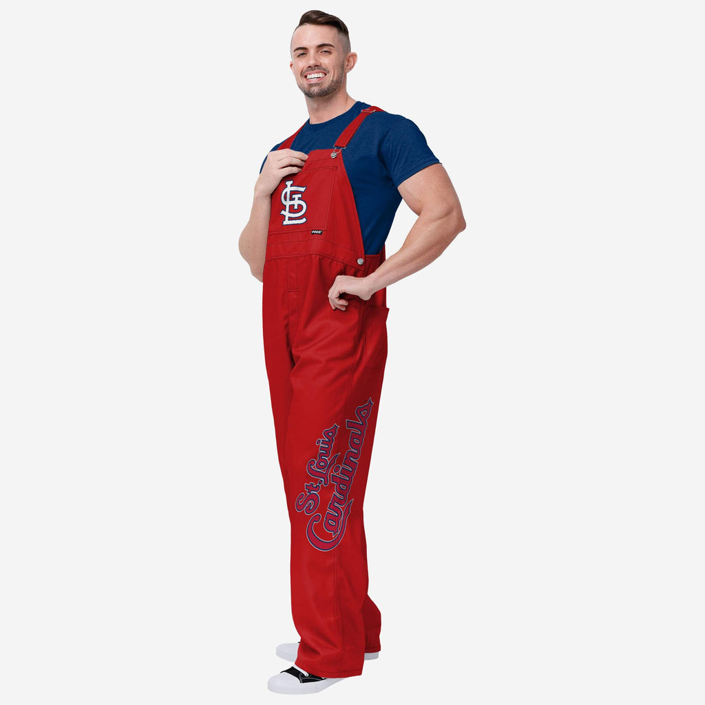 St Louis Cardinals Mens Big Logo Bib Overalls FOCO S - FOCO.com