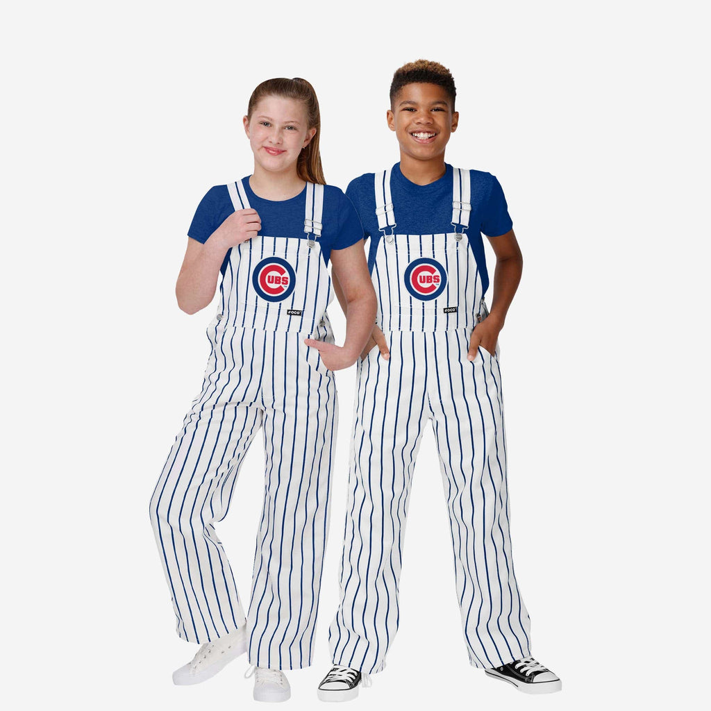 Chicago Cubs Youth Pinstripe Bib Overalls FOCO 8 (S) - FOCO.com