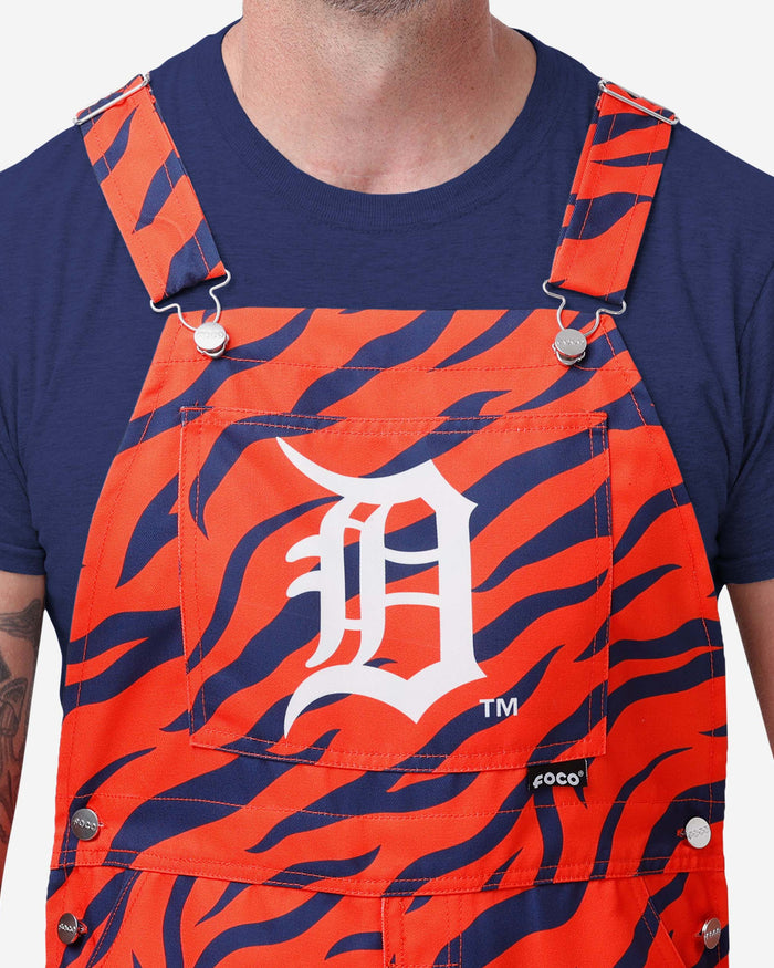 Detroit Tigers Mens Tiger Stripe Thematic Bib Overalls FOCO - FOCO.com