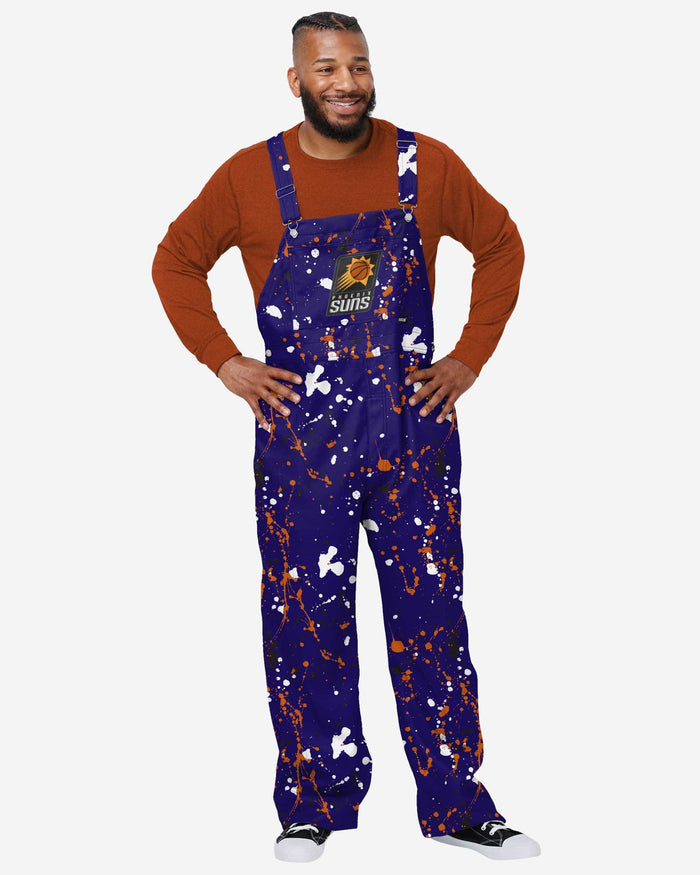 Phoenix Suns Mens Paint Splatter Bib Overalls FOCO S - FOCO.com