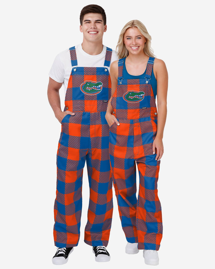 Florida Gators Mens Plaid Bib Overalls FOCO - FOCO.com