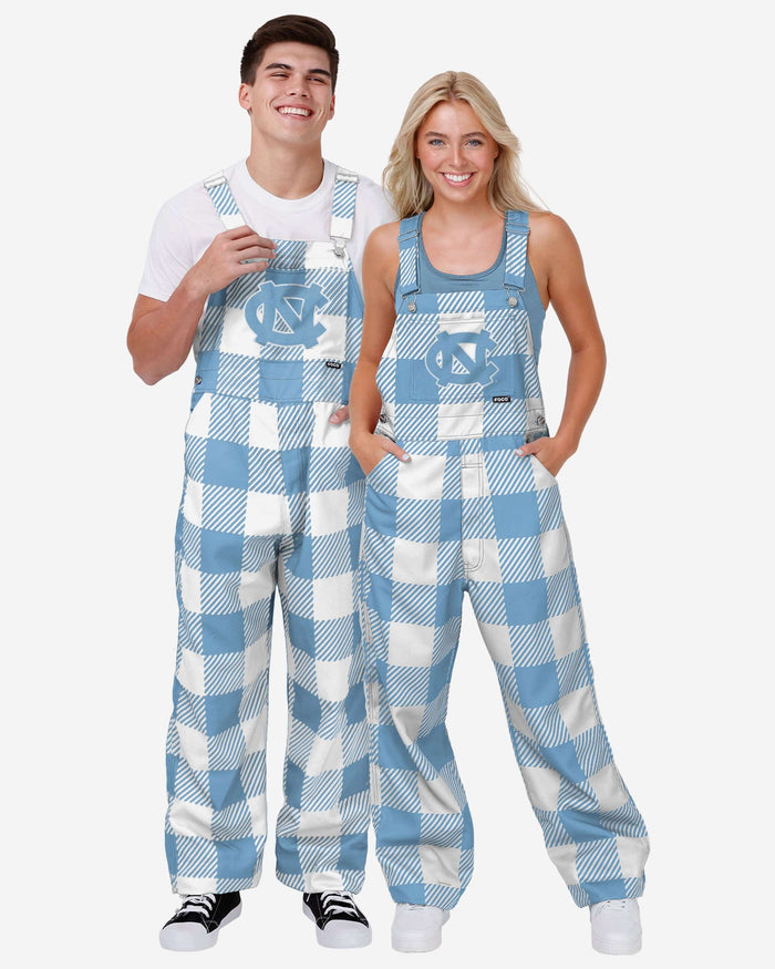 North Carolina Tar Heels Mens Plaid Bib Overalls FOCO - FOCO.com