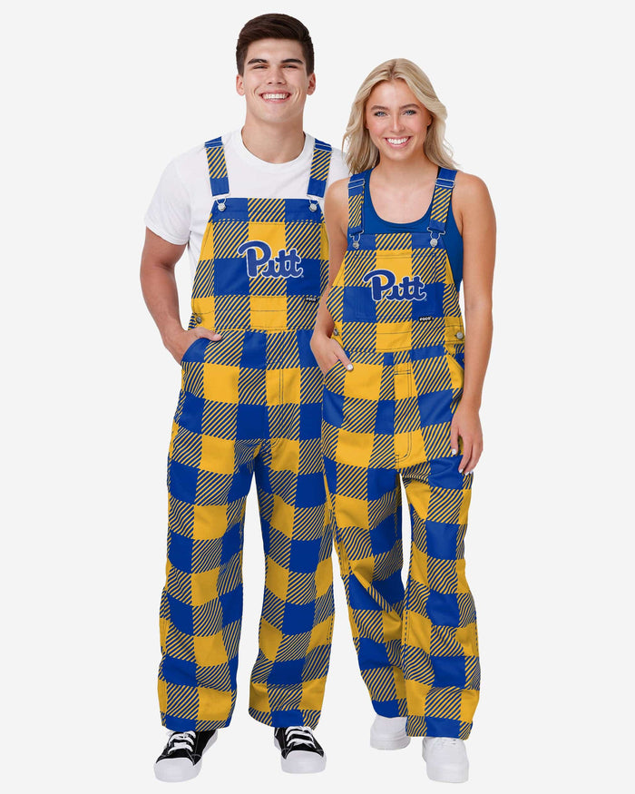 Pittsburgh Panthers Mens Plaid Bib Overalls FOCO - FOCO.com