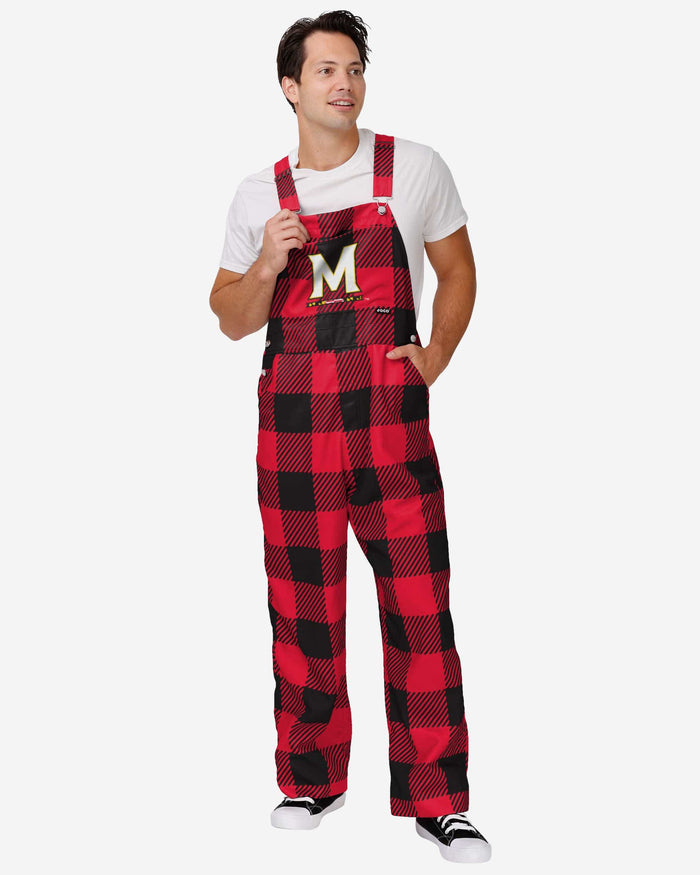 Maryland Terrapins Mens Plaid Bib Overalls FOCO S - FOCO.com