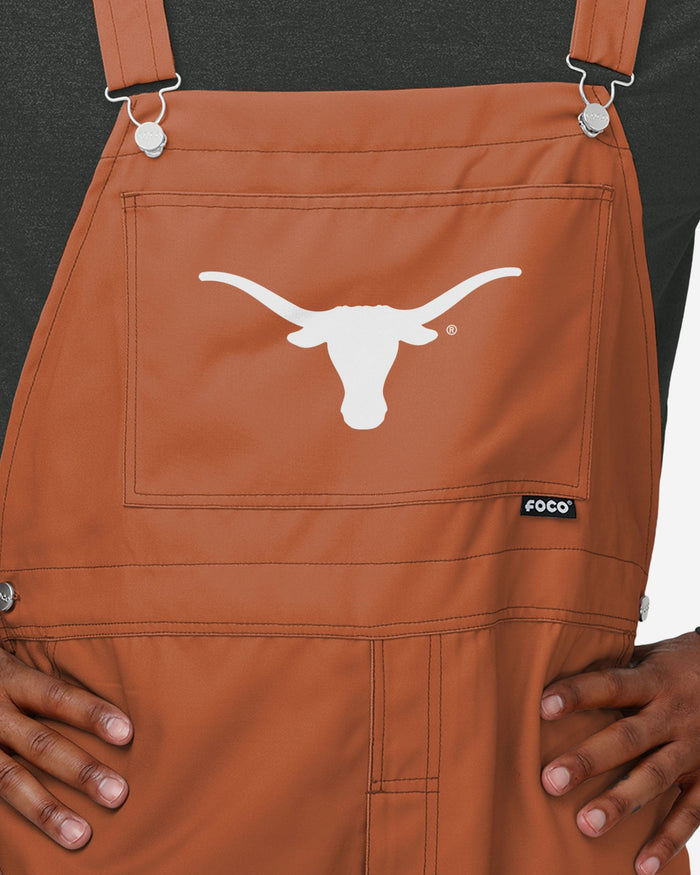 Texas Longhorns Mens Big Logo Bib Overalls FOCO - FOCO.com