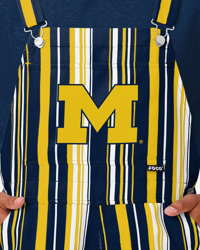 Michigan Wolverines Mens Hyper Stripe Bib Overalls FOCO - FOCO.com