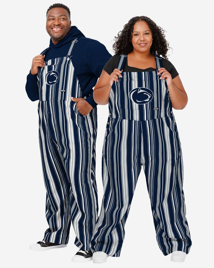 Penn State Nittany Lions Mens Hyper Stripe Bib Overalls FOCO - FOCO.com