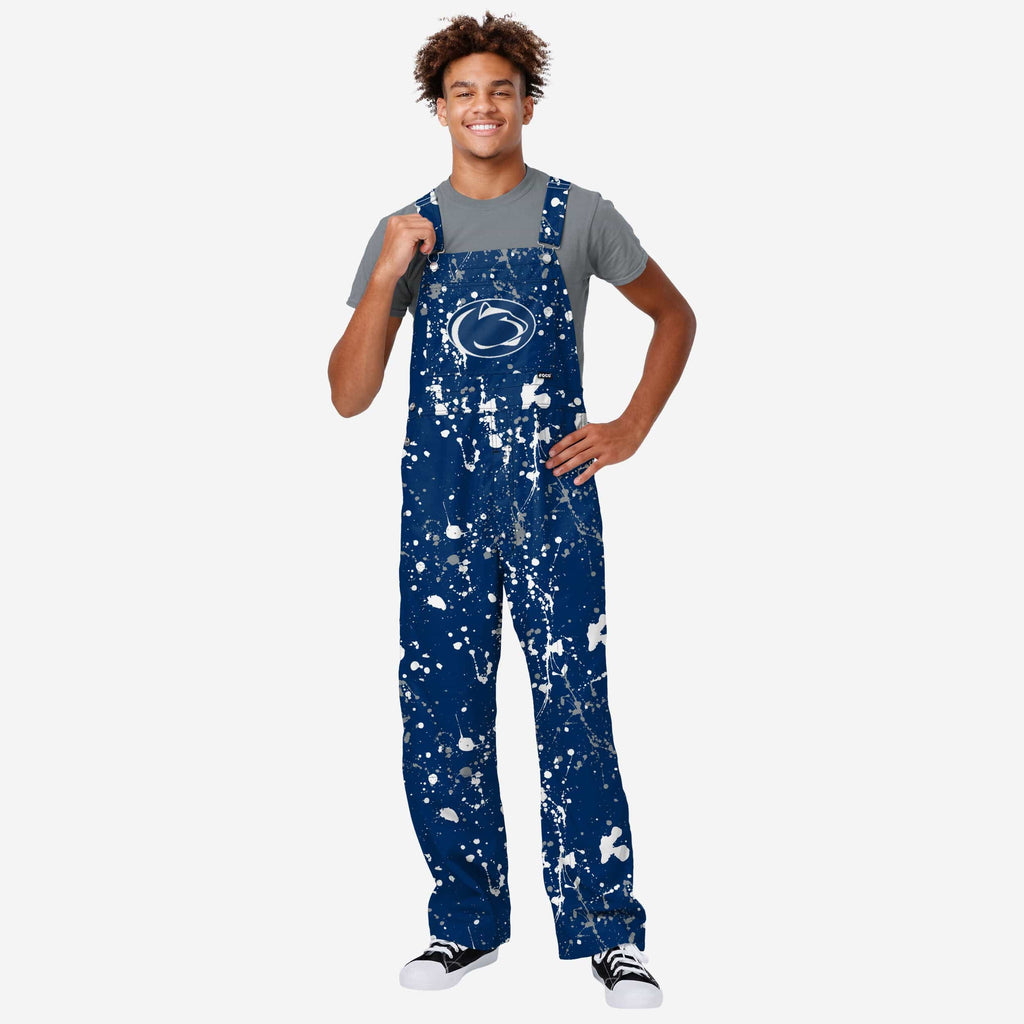 Penn State Nittany Lions Mens Paint Splatter Bib Overalls FOCO S - FOCO.com