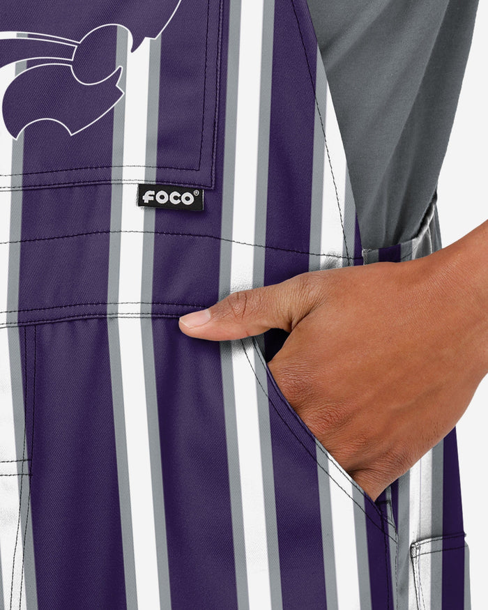 Kansas State Wildcats Mens Sideline Spirit Bib Overalls FOCO - FOCO.com