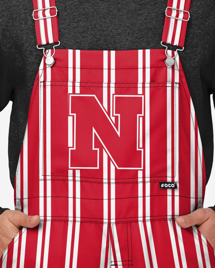 Nebraska Cornhuskers Mens Sideline Spirit Bib Overalls FOCO - FOCO.com