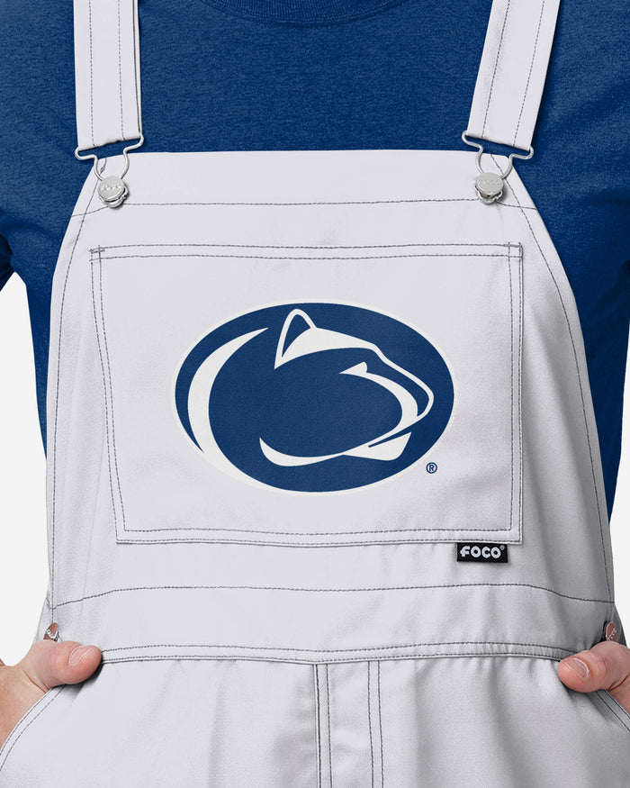 Penn State Nittany Lions Mens Solid White Thematic Bib Overalls FOCO - FOCO.com