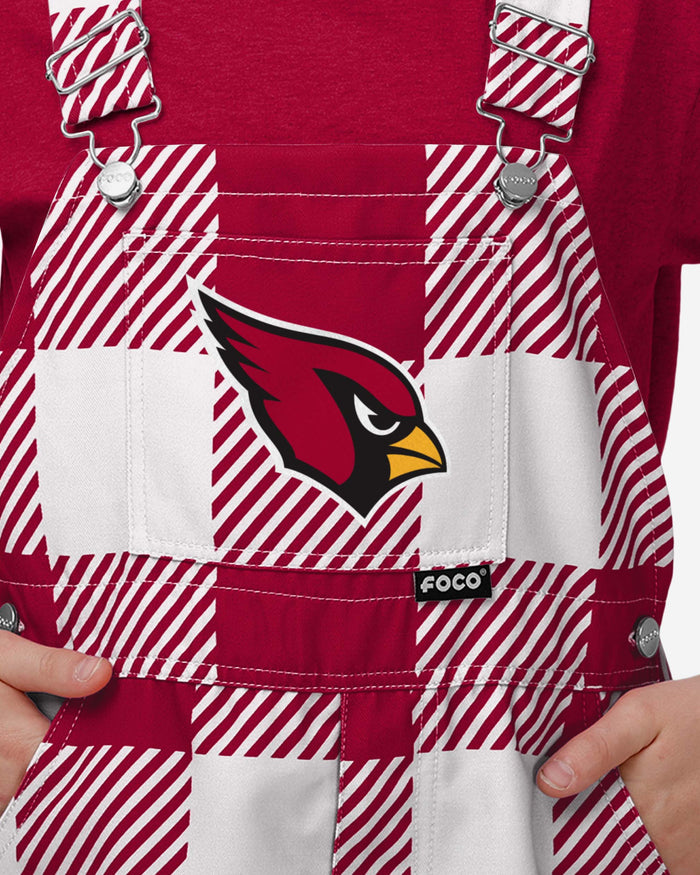 Arizona Cardinals Youth Plaid Bib Overalls FOCO - FOCO.com