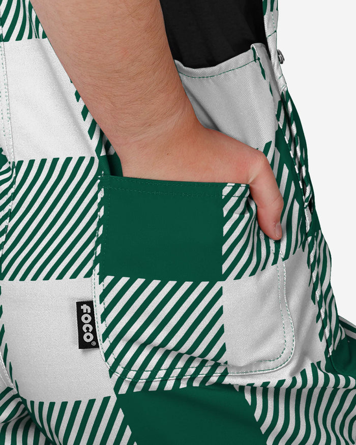 New York Jets Youth Plaid Bib Overalls FOCO - FOCO.com