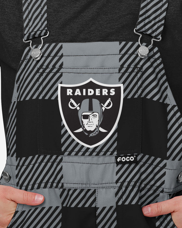 Las Vegas Raiders Youth Plaid Bib Overalls FOCO - FOCO.com