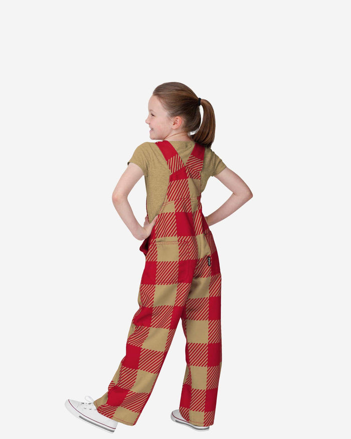 San Francisco 49ers Youth Plaid Bib Overalls FOCO - FOCO.com