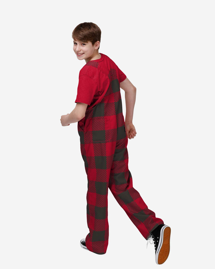 Tampa Bay Buccaneers Buffalo Youth Plaid Bib Overalls FOCO - FOCO.com