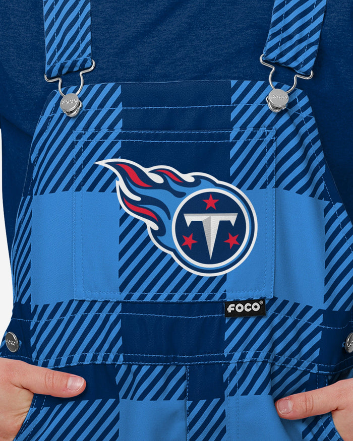 Tennessee Titans Buffalo Youth Plaid Bib Overalls FOCO - FOCO.com