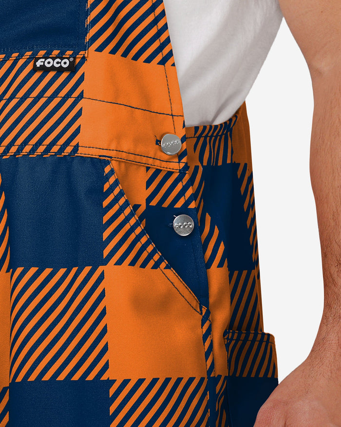 Chicago Bears Mens Plaid Bib Overalls FOCO - FOCO.com