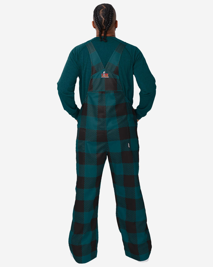 Philadelphia Eagles Super Bowl LIX Champions Plaid Bib Overalls FOCO - FOCO.com