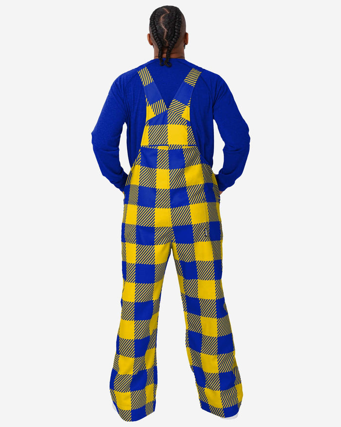 Los Angeles Rams Mens Plaid Bib Overalls FOCO - FOCO.com