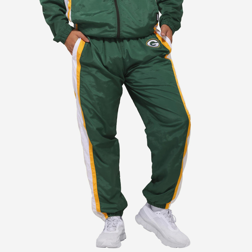 Green Bay Packers Nylon Crinkle Gameday Pants FOCO S - FOCO.com