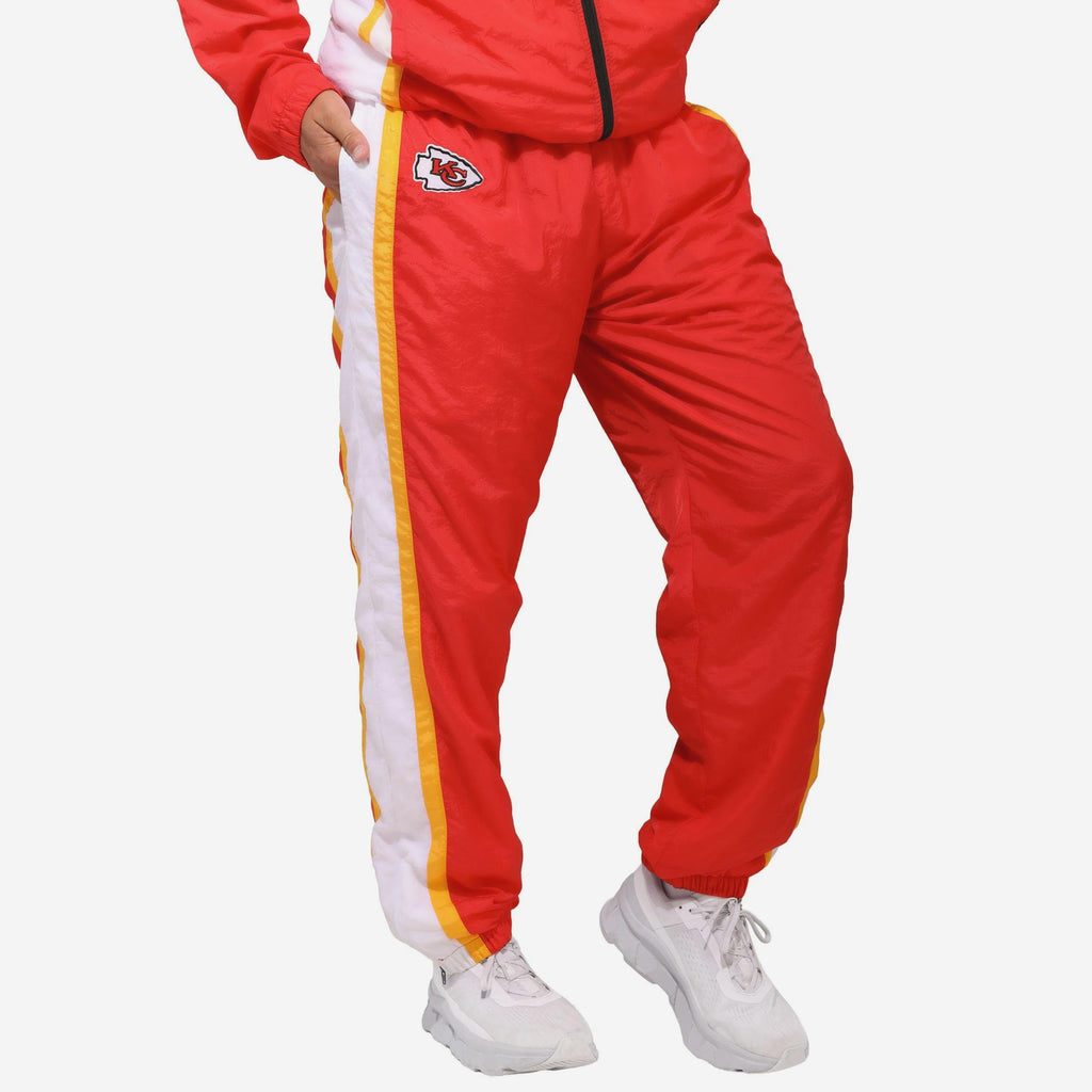 Kansas City Chiefs Nylon Crinkle Gameday Pants FOCO S - FOCO.com