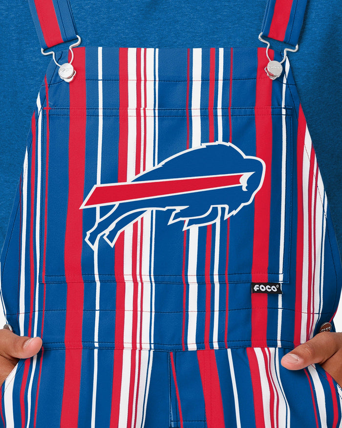 Buffalo Bills Mens Hyper Stripe Bib Overalls FOCO - FOCO.com