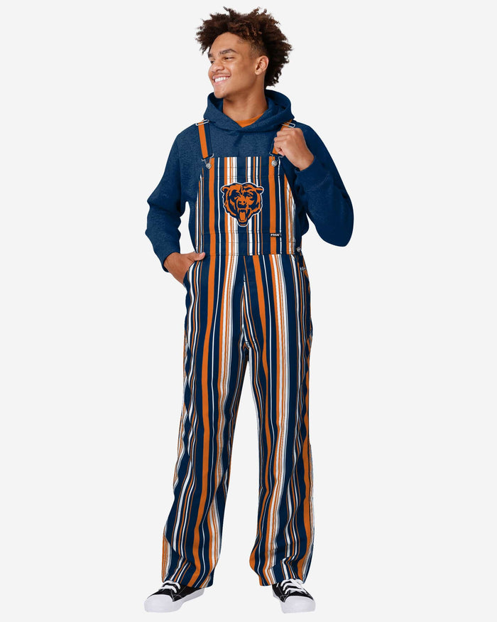 Chicago Bears Mens Hyper Stripe Bib Overalls FOCO S - FOCO.com