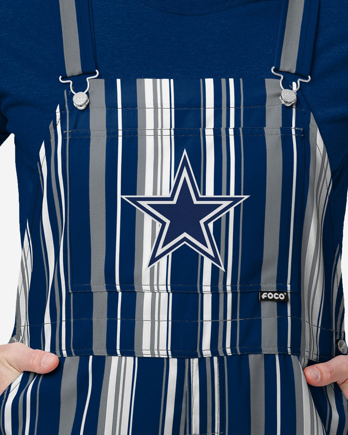 Dallas Cowboys Mens Hyper Stripe Bib Overalls FOCO - FOCO.com