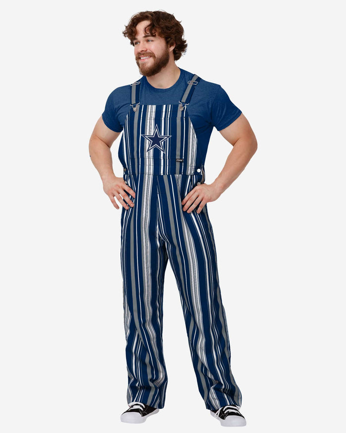 Dallas Cowboys Mens Hyper Stripe Bib Overalls FOCO S - FOCO.com