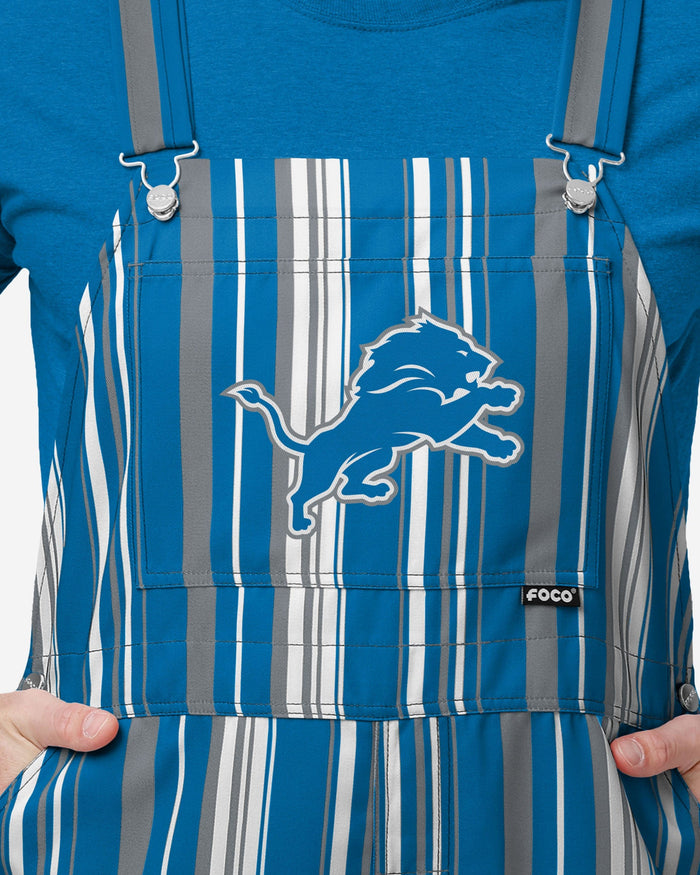 Detroit Lions Mens Hyper Stripe Bib Overalls FOCO - FOCO.com