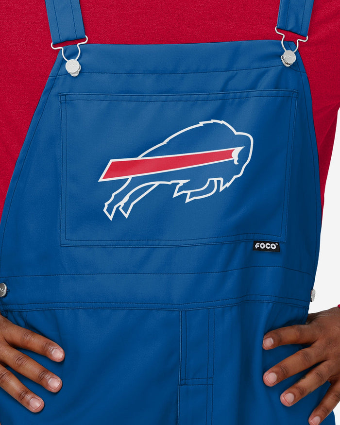 Buffalo Bills Mens Solid Wordmark Bib Overalls FOCO - FOCO.com