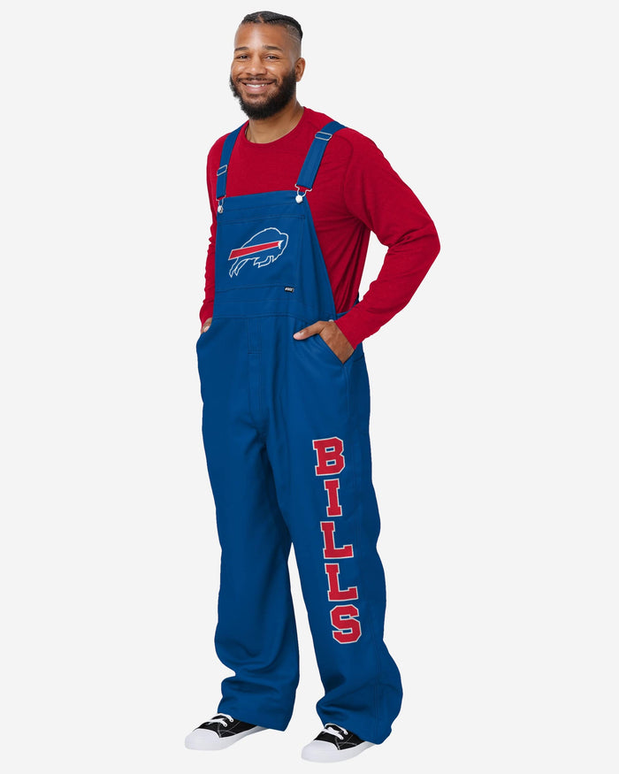 Buffalo Bills Mens Solid Wordmark Bib Overalls FOCO S - FOCO.com