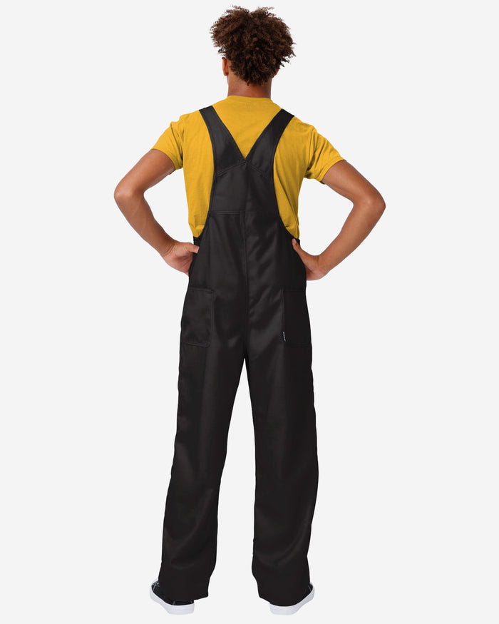 Pittsburgh Steelers Mens Solid Wordmark Bib Overalls FOCO - FOCO.com