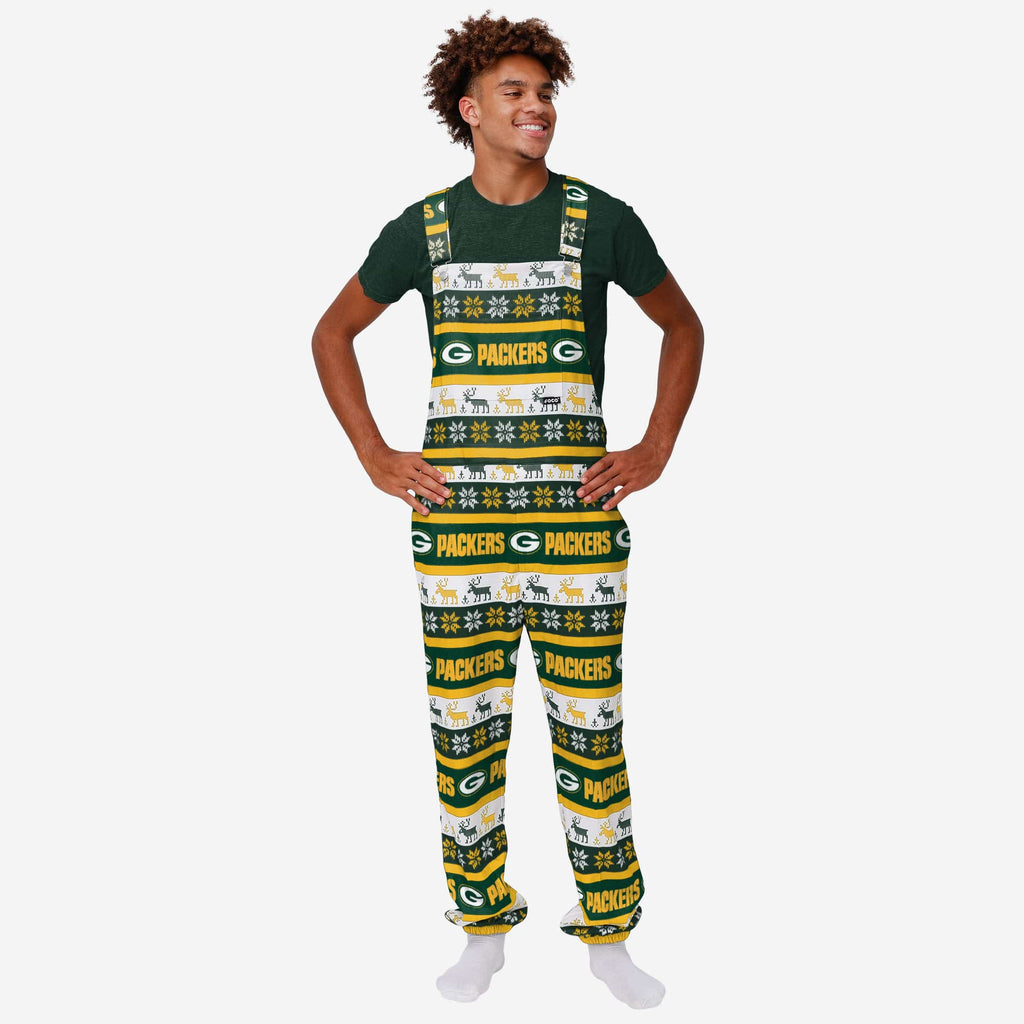 Green Bay Packers Mens Ugly Home Gating Bib Overalls FOCO S - FOCO.com