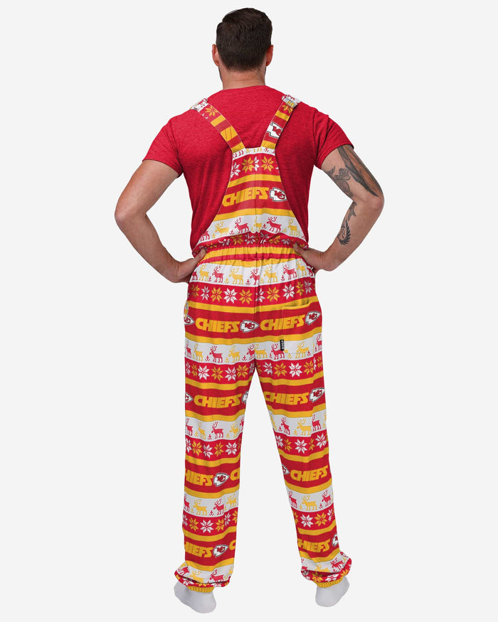 Kansas City Chiefs Mens Ugly Home Gating Bib Overalls FOCO - FOCO.com