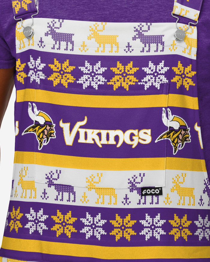 Minnesota Vikings Mens Ugly Home Gating Bib Overalls FOCO - FOCO.com