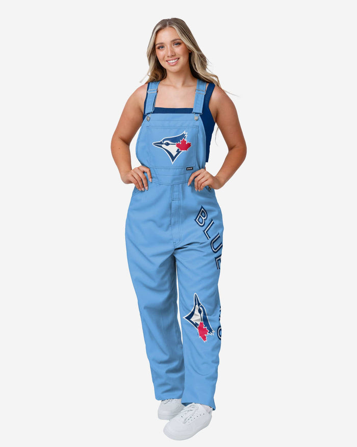Toronto Blue Jays Womens Big Logo Bib Overalls FOCO XS - FOCO.com