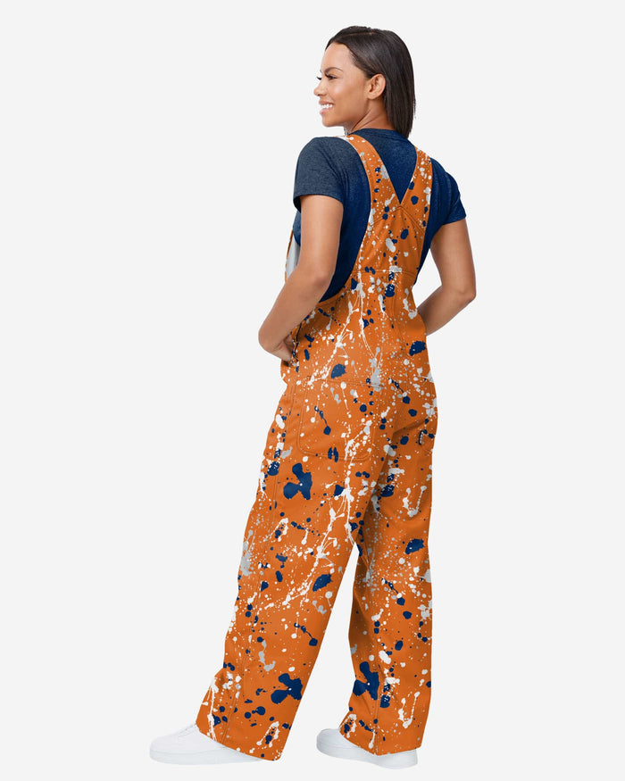 Houston Astros Womens Paint Splatter Bib Overalls FOCO - FOCO.com