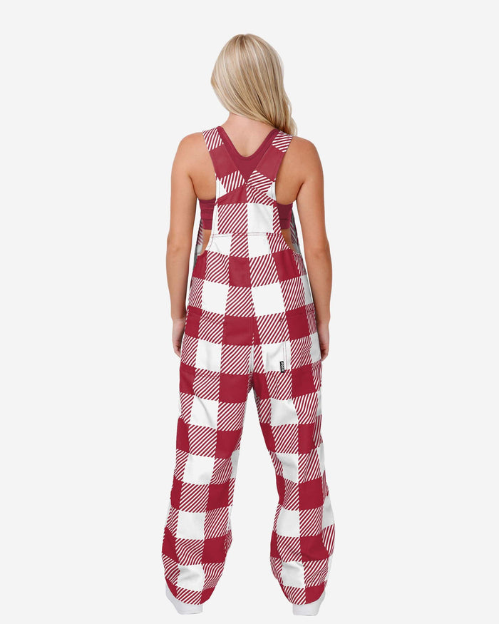 Alabama Crimson Tide Womens Plaid Bib Overalls FOCO - FOCO.com