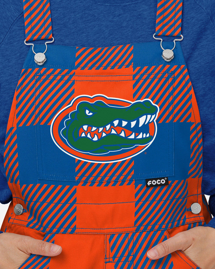 Florida Gators Womens Plaid Bib Overalls FOCO - FOCO.com